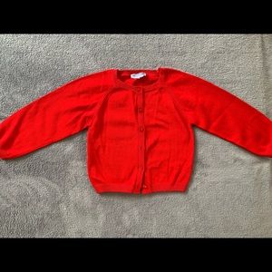 Jacadi Cotton Cardigan Sweater in Red